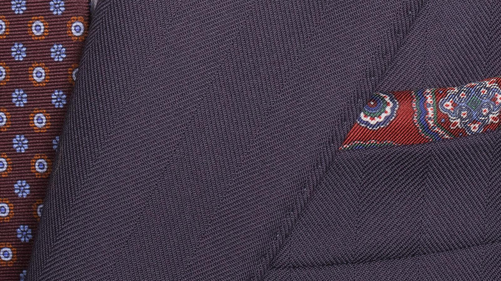 Indigo Blue Herringbone Suit - slider image 1