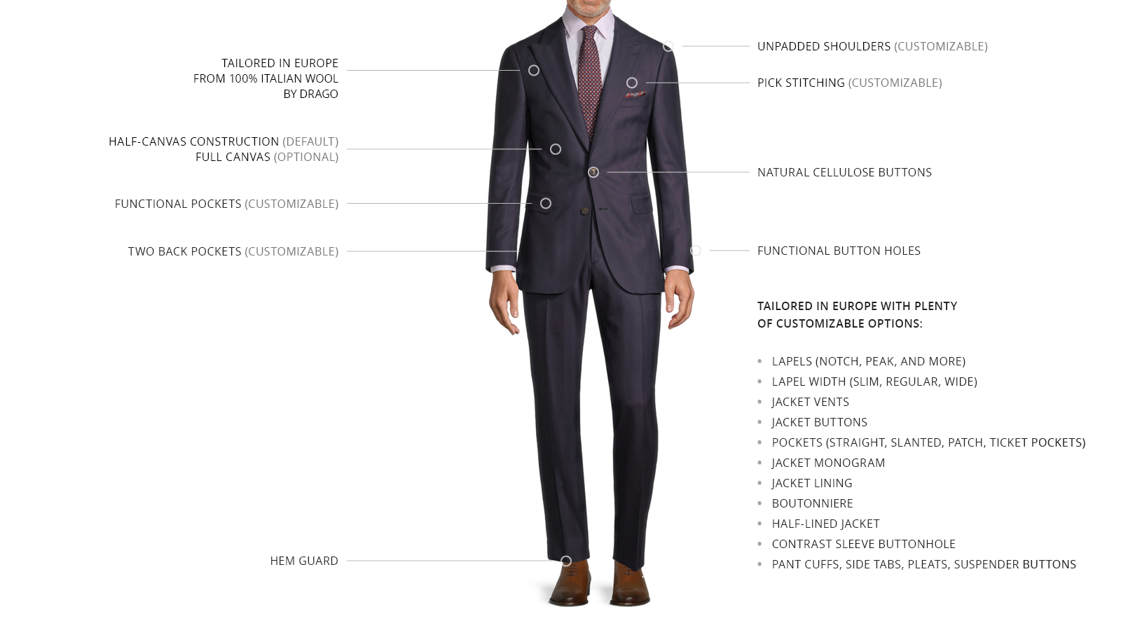Indigo Blue Herringbone Suit - slider image 3