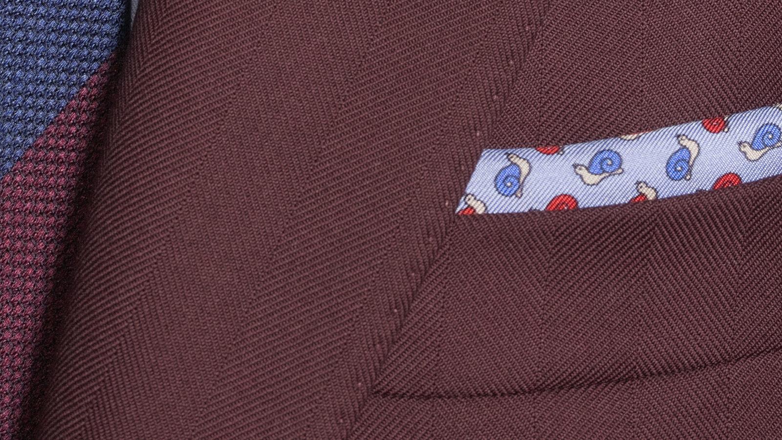 Burgundy Herringbone Suit - slider image 1