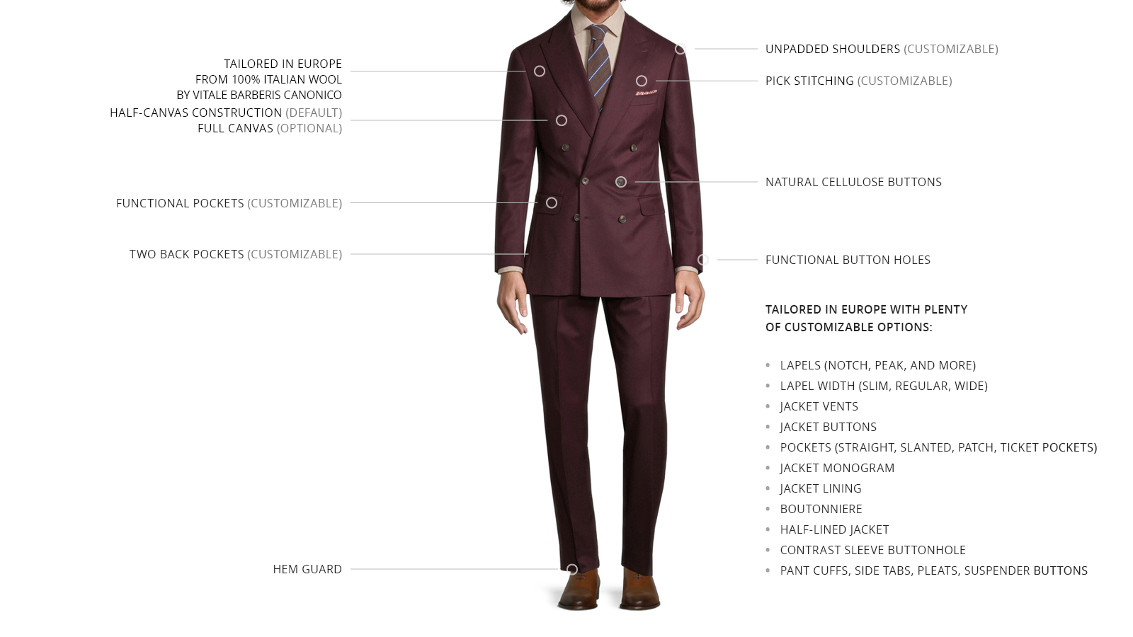 Burgundy Flannel Suit - slider image 3