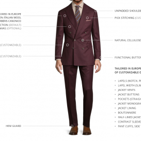 Burgundy Flannel Suit - thumbnail image 3