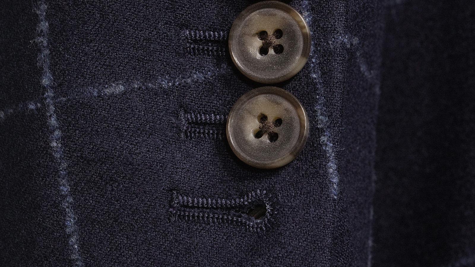 Dark Navy Windowpane Flannel Suit - slider image 2