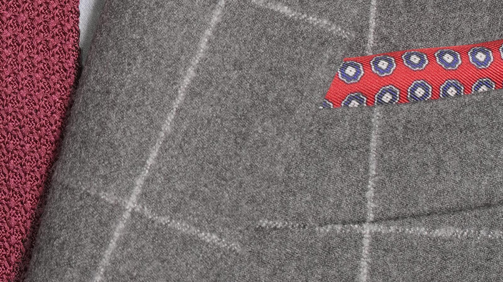 Grey Windowpane Flannel Suit - slider image 1