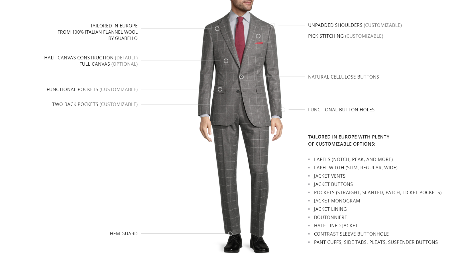 Grey Windowpane Flannel Suit - slider image 3