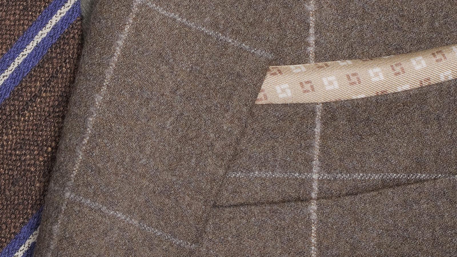 Light Brown Windowpane Flannel Suit - slider image 1