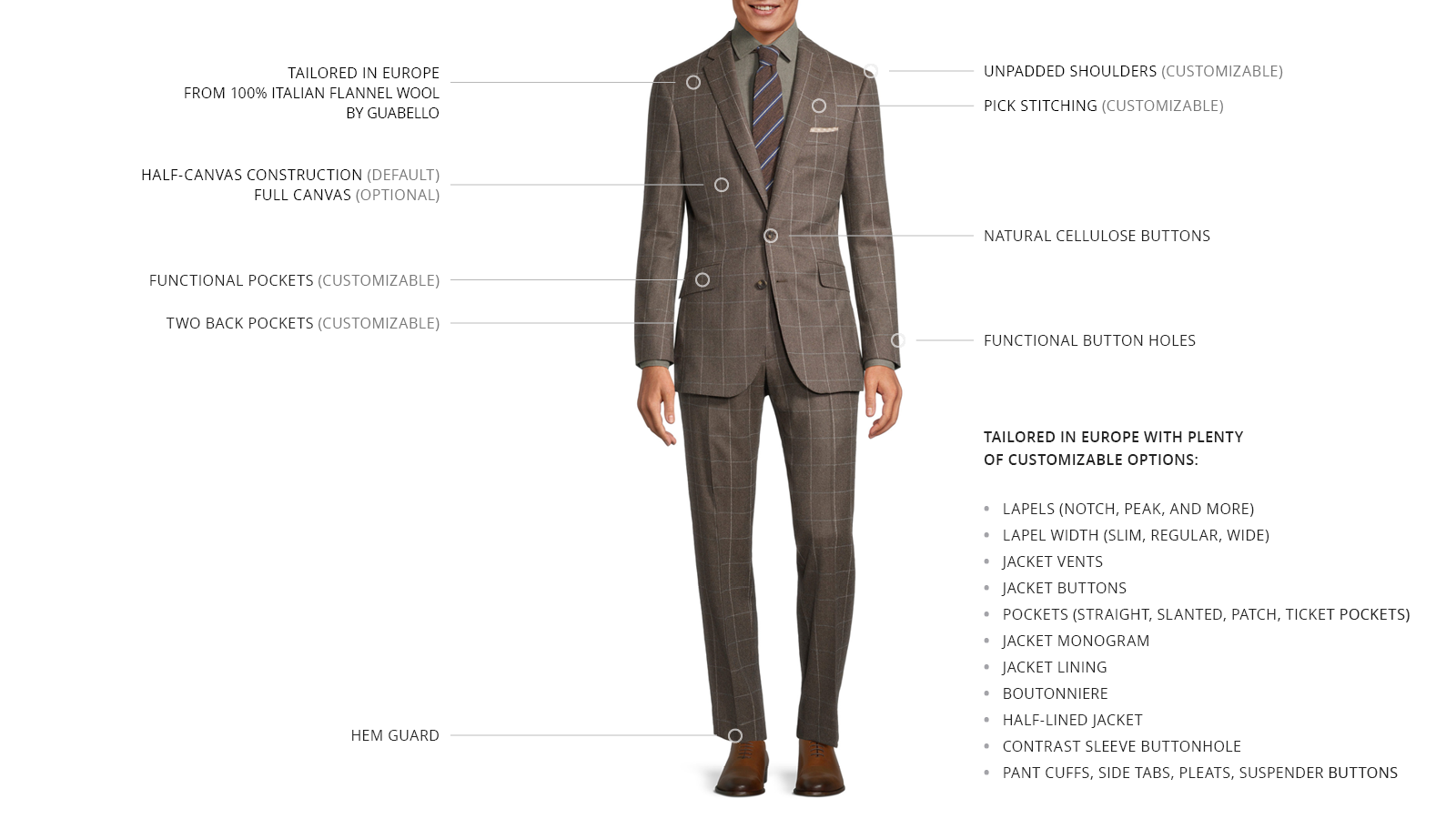 Light Brown Windowpane Flannel Suit - slider image 3