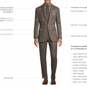 Light Brown Windowpane Flannel Suit - thumbnail image 3