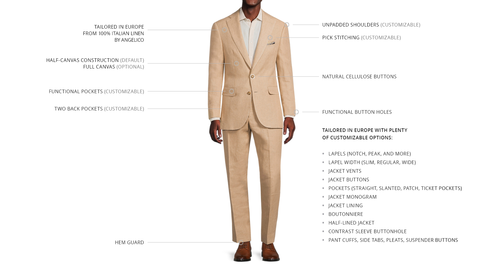 Sand Beige Linen Suit - slider image 3