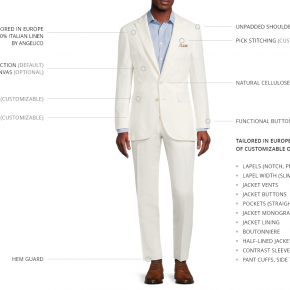 Off-White Linen Suit - thumbnail image 3
