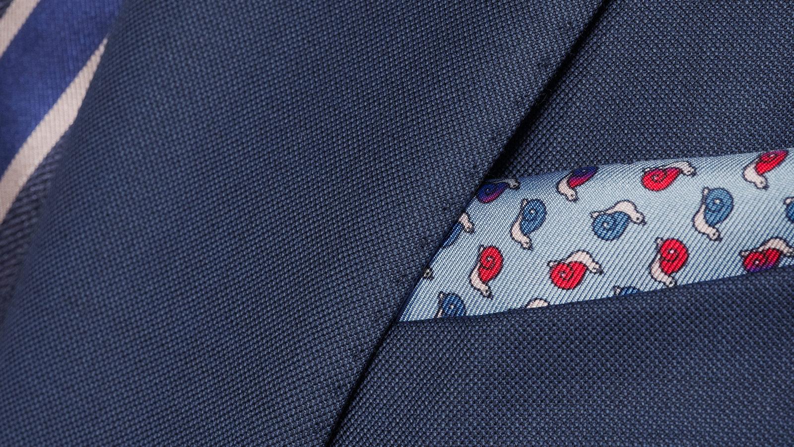 Dark Blue Sharkskin Suit - slider image 1