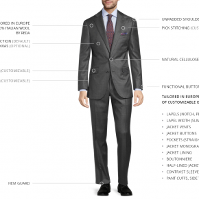 Grey Sharkskin Suit - thumbnail image 3