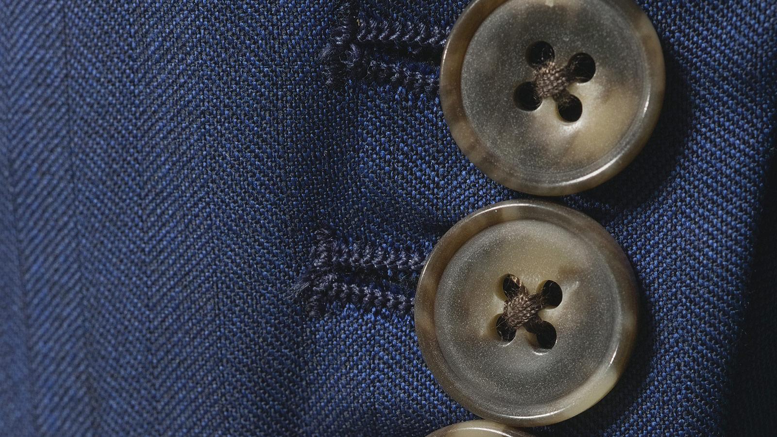 Navy Blue Wool & Silk Suit - slider image 2