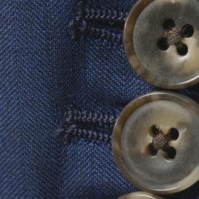 Navy Blue Wool & Silk Suit - thumbnail image 2