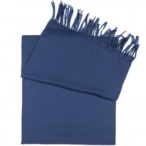 Solid Sky Blue Wool Scarf - thumbnail image 1