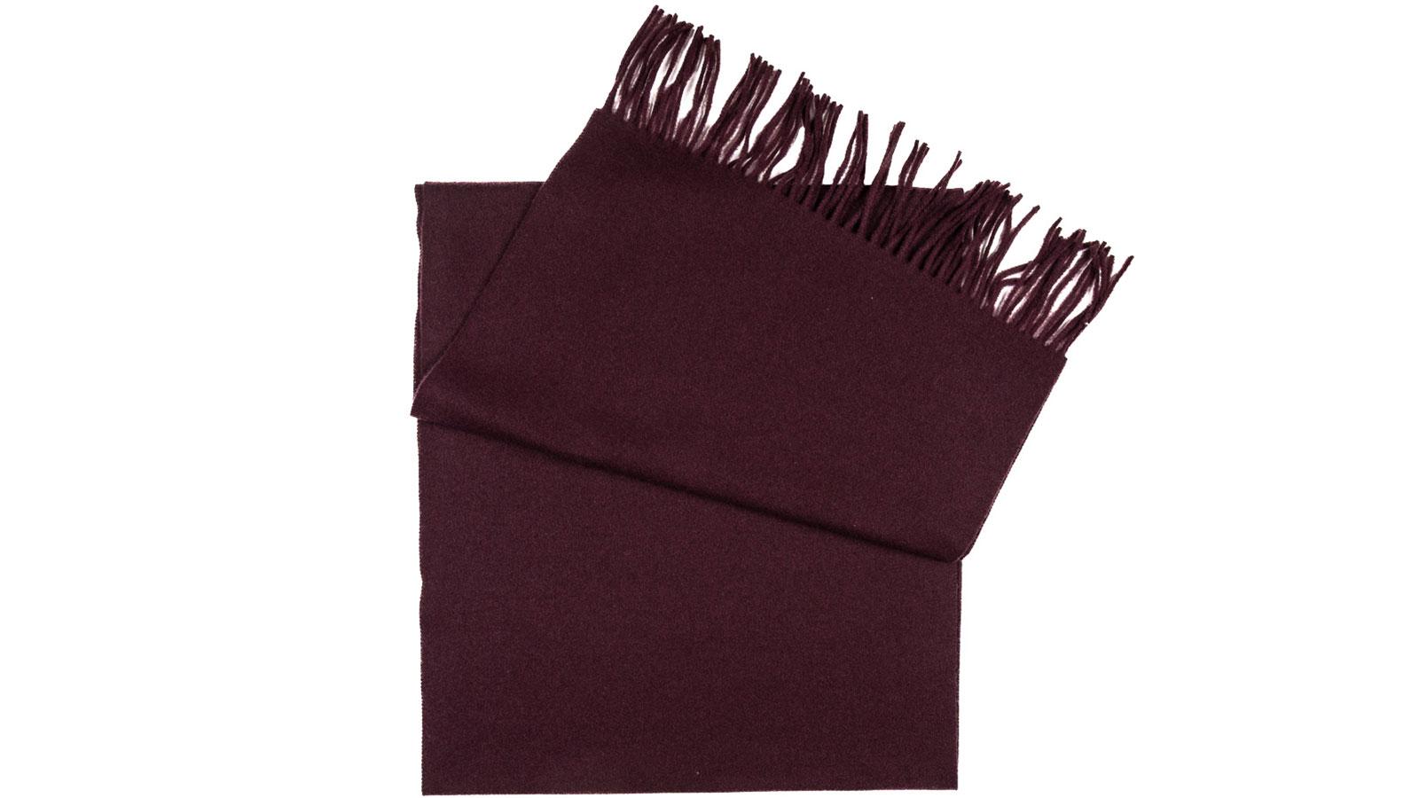 Solid Burgundy Wool Scarf - slider image 