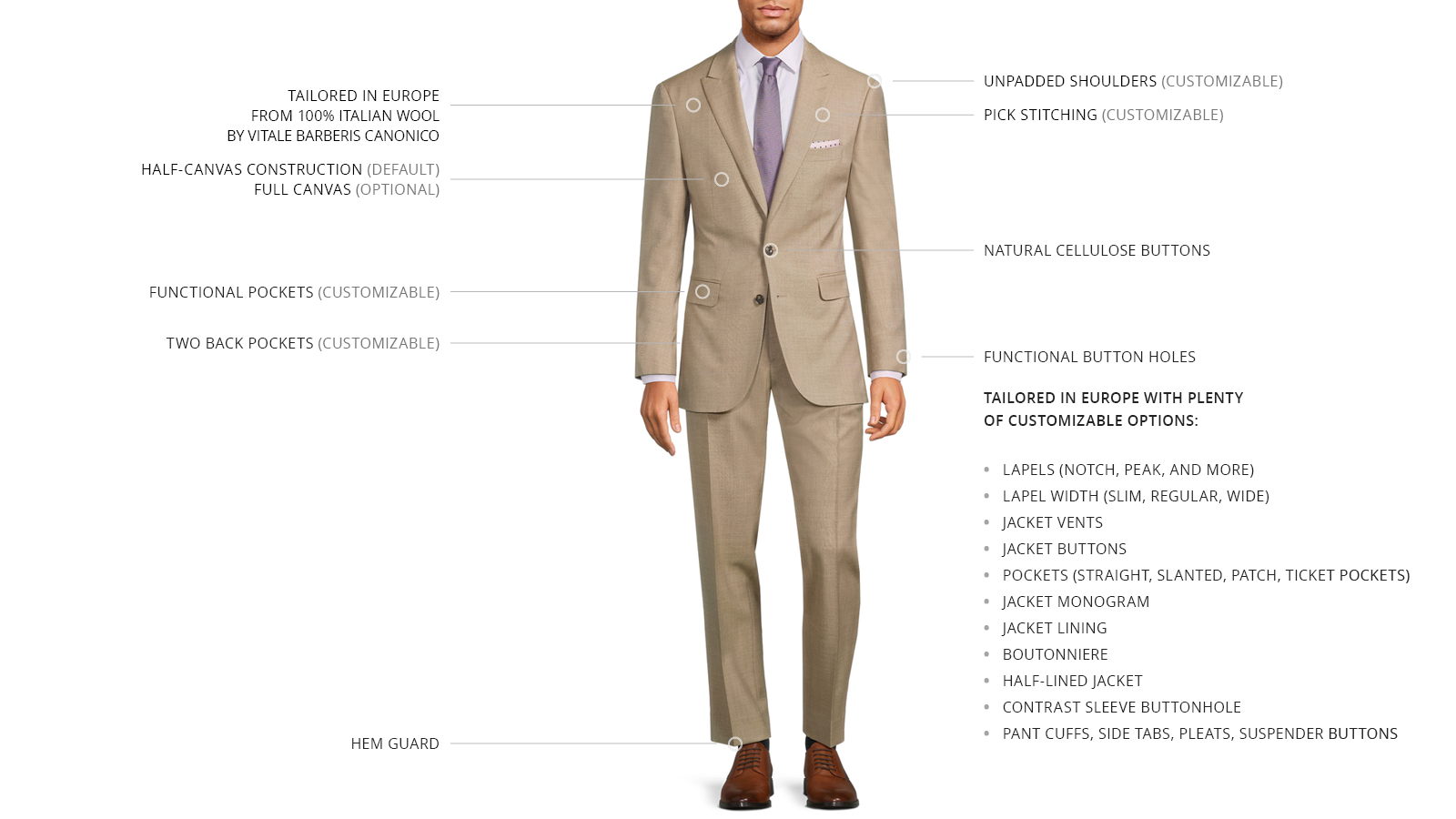 Beige Pick & Pick Natural Bi-Stretch Suit - slider image 3