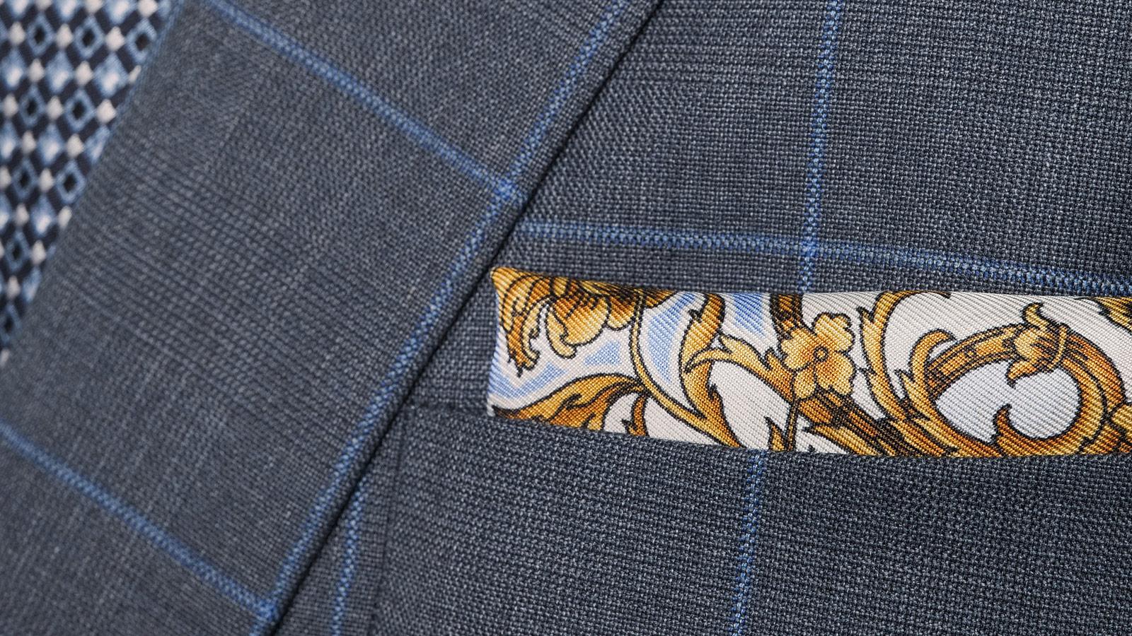 Steel Blue Plaid with Blue Overcheck Suit - slider image 1