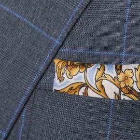 Steel Blue Plaid with Blue Overcheck Suit - thumbnail image 1