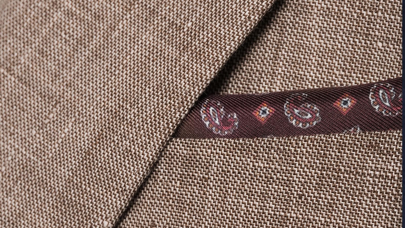 Natural Brown Wool & Linen Suit - slider image 1