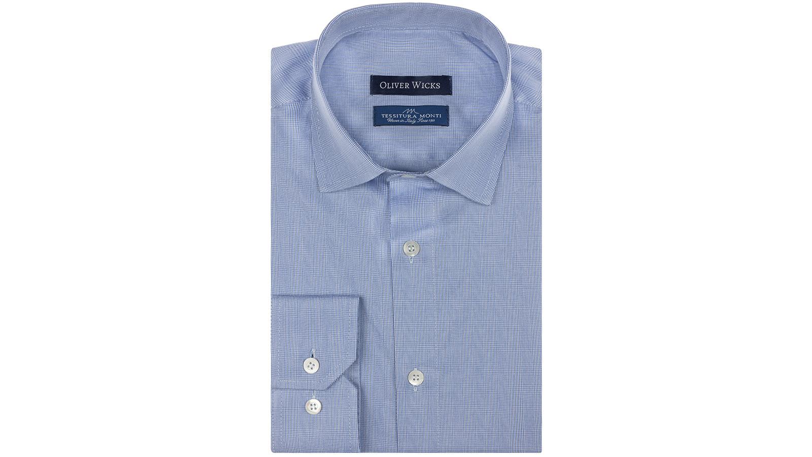 Light Blue Plaid Cotton Shirt - slider image 1