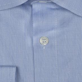 Light Blue Plaid Cotton Shirt - thumbnail image 2