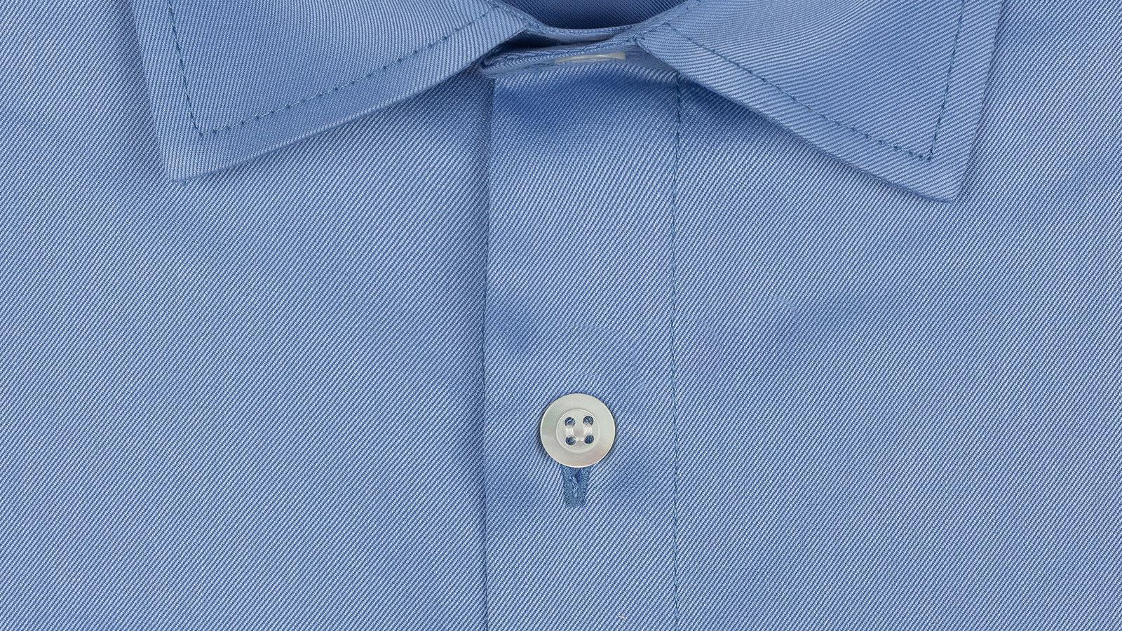 Blue Cotton Twill Shirt - slider image 2