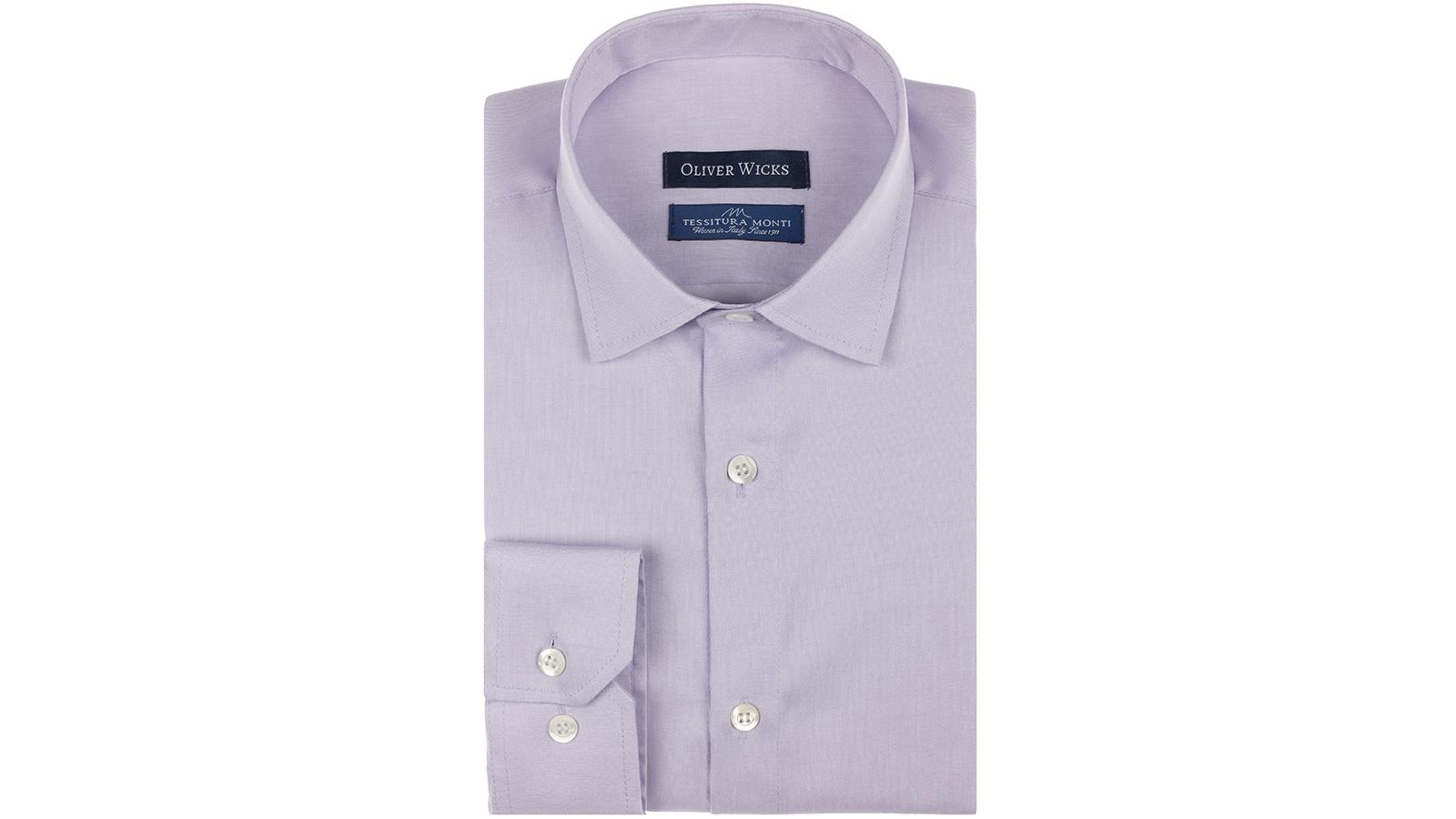 Lavender Pinpoint Cotton Shirt - slider image 2