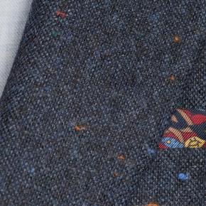 Navy Donegal Tweed Wool & Cashmere Suit - 0