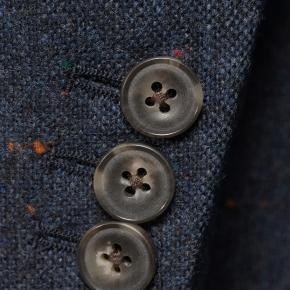 Navy Donegal Tweed Wool & Cashmere Suit - 1