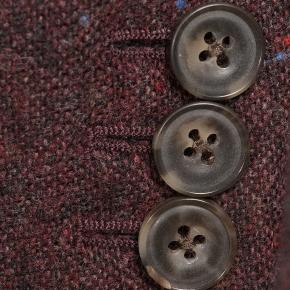 Burgundy Donegal Tweed Wool & Cashmere Suit - 1