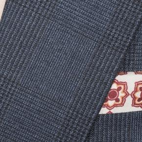 Navy Plaid 21 Micron Wool Suit - 0