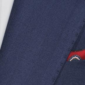 Deep Blue Herringbone Suit - 0