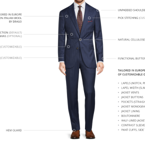Deep Blue Herringbone Suit - 2