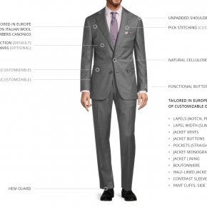 Vendetta Premium Grey Pinstripe Suit - 2