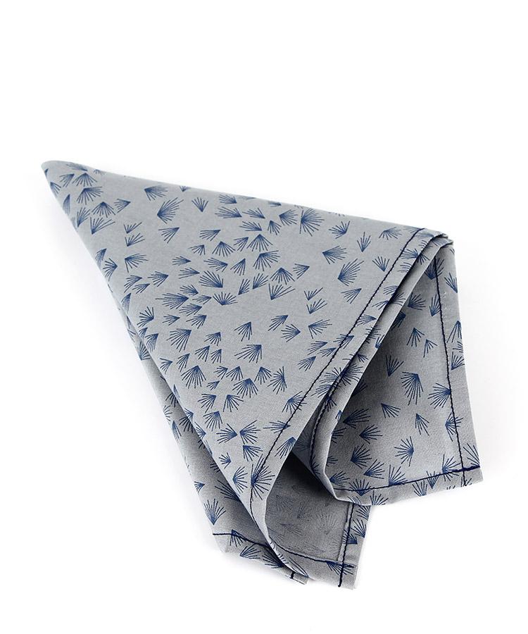 Light Blue Pocket Square With A Dandelion Pattern