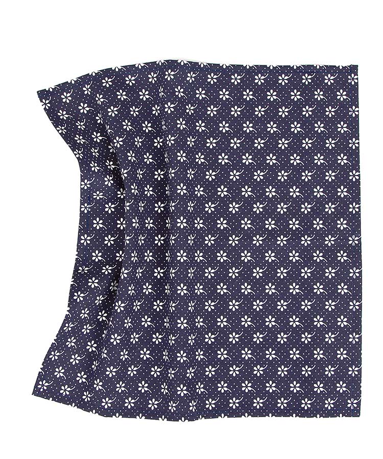 Blue Floral Cotton Pocket Square