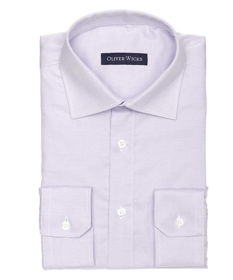 Purple Dobby Shirt in Two Ply Cotton