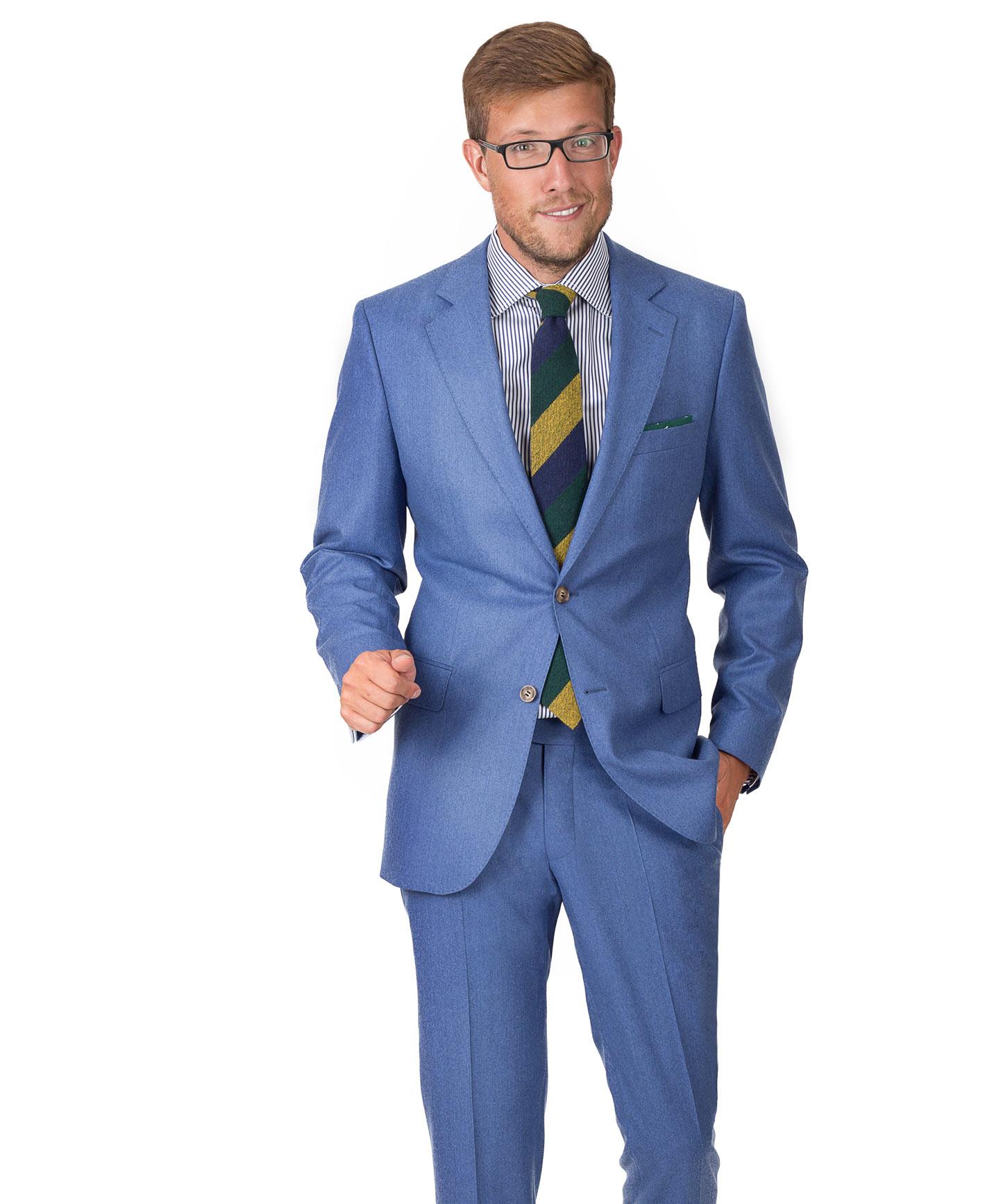 Sky Blue Flannel Suit