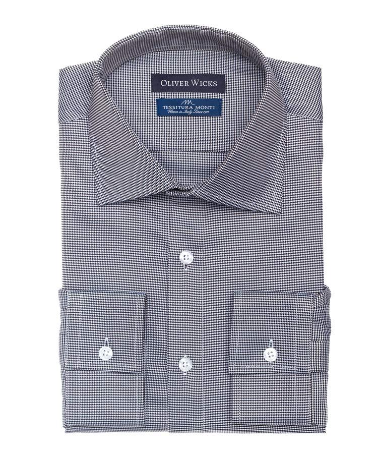 Men's Style Pro Brown Houndstooth Cotton Shirt