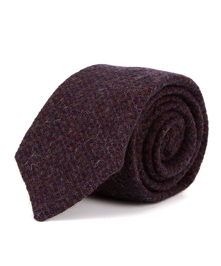 Charcoal Red Italian 100% Wool Tie