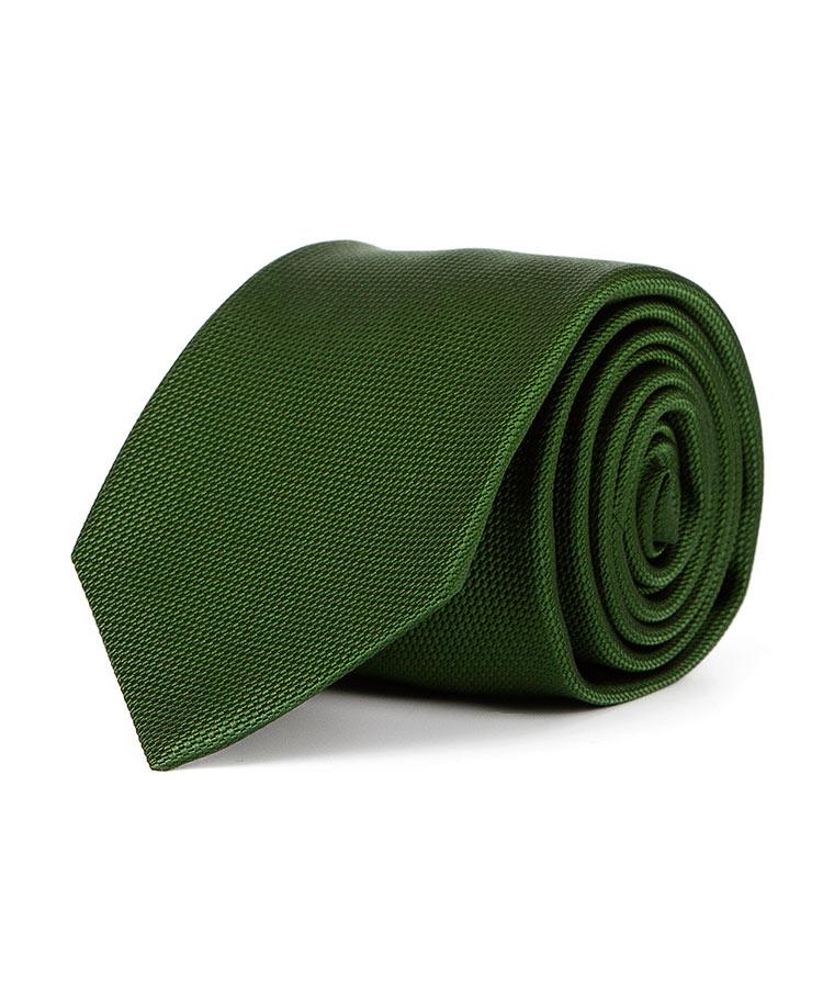 Green Italian Silk and Cotton Tie