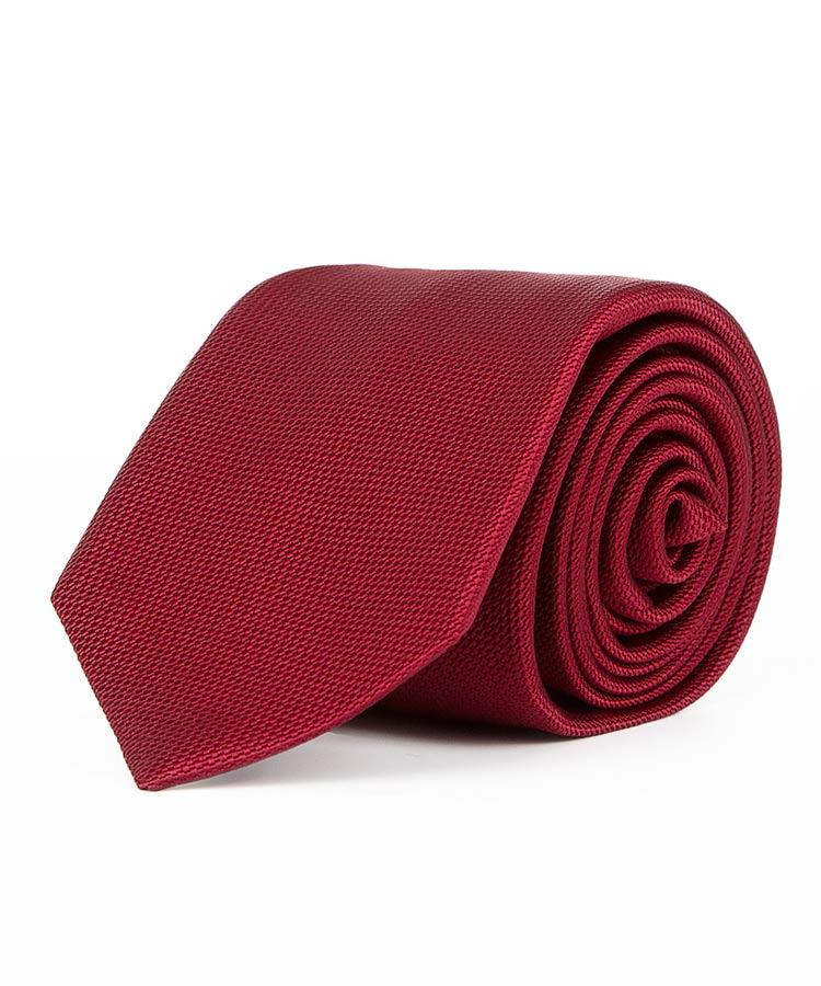 Italian Silk and Cotton Red Tie