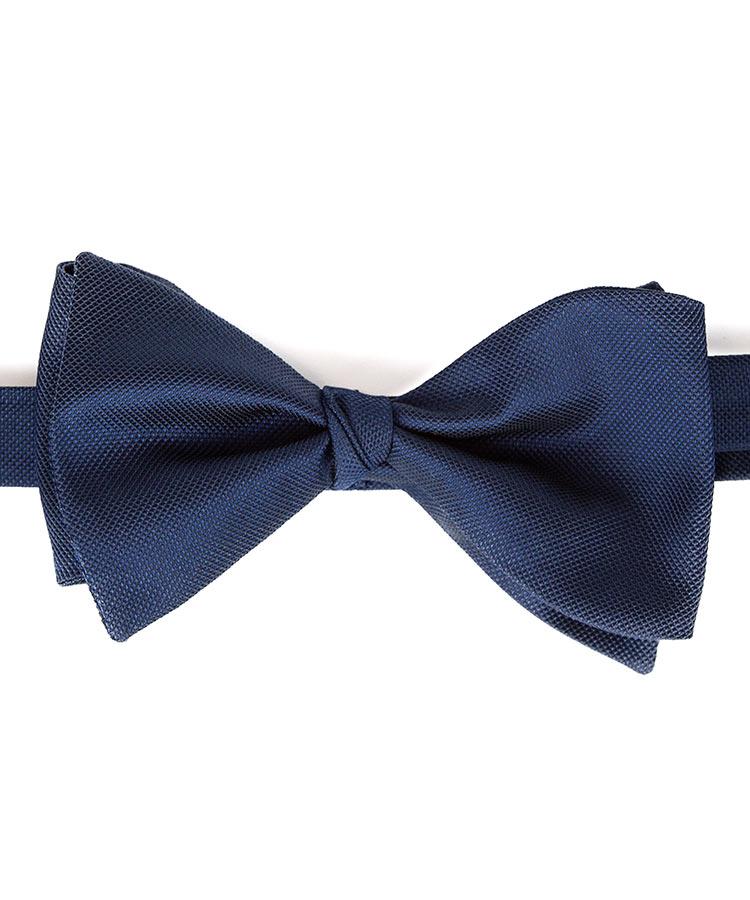 Charcoal Blue Italian 100% Silk Bow Tie