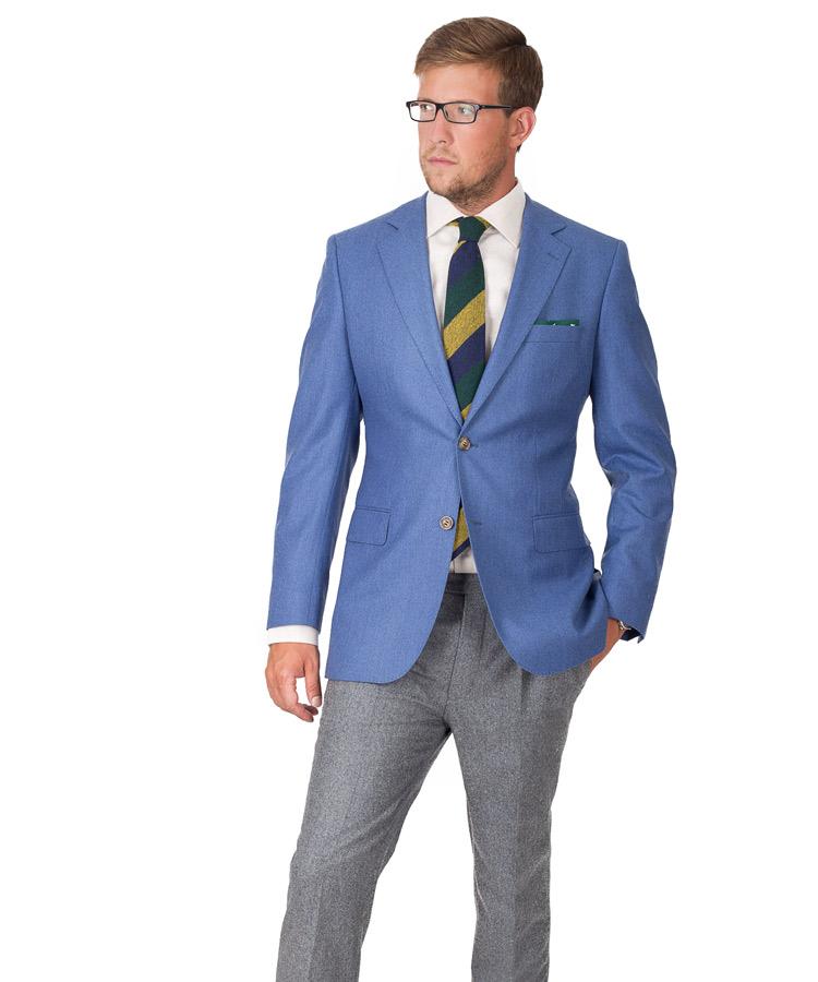 Sky Blue Flannel Blazer
