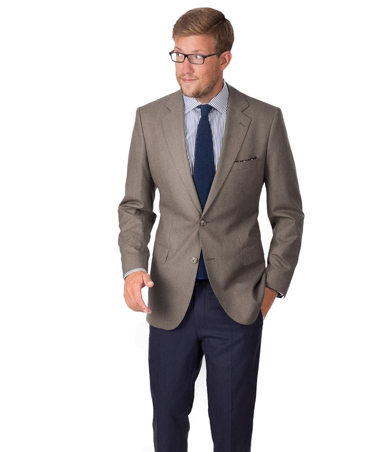 Light Brown Flannel Blazer