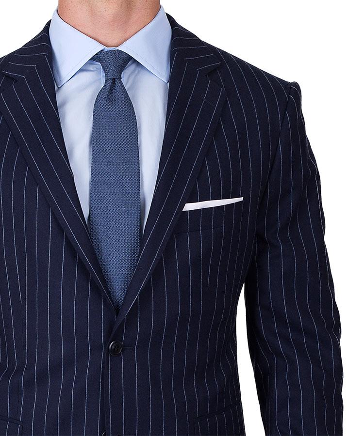 Navy Chalk Stripe 3 Piece Suit - Oliver Wicks
