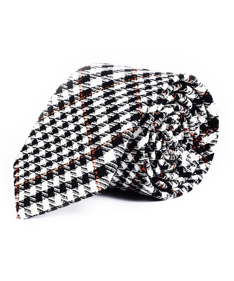 Black and White Plaid Tie