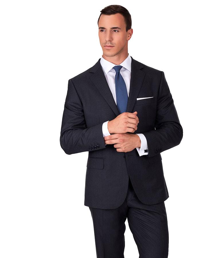 Premium Grey Track Stripe Suit