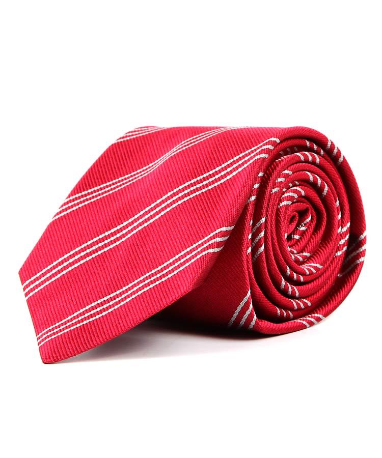Red Stripes Italian 100% Silk Tie