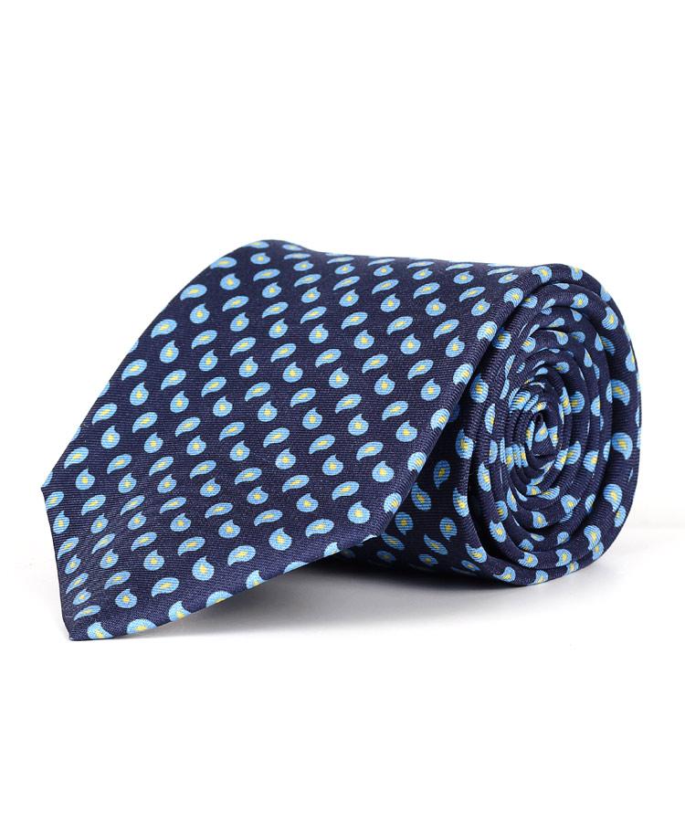 Navy & Blue Paisley 100% Silk Tie